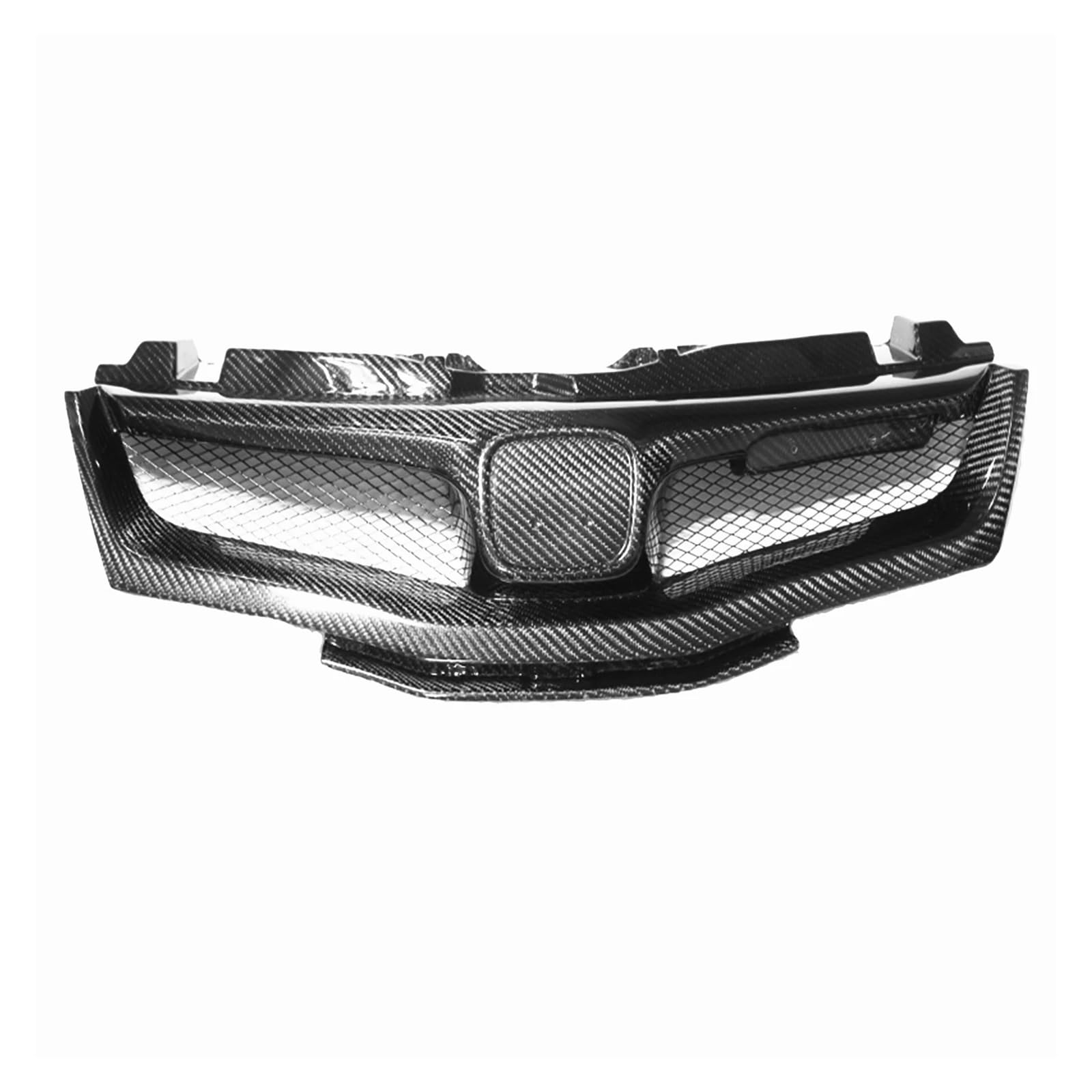 Car Front Grille Racing Grills Upper Bumper Mesh Carbon Fiber Compatible For Honda Civic FN FK FN2 TYPE R 2006-2012