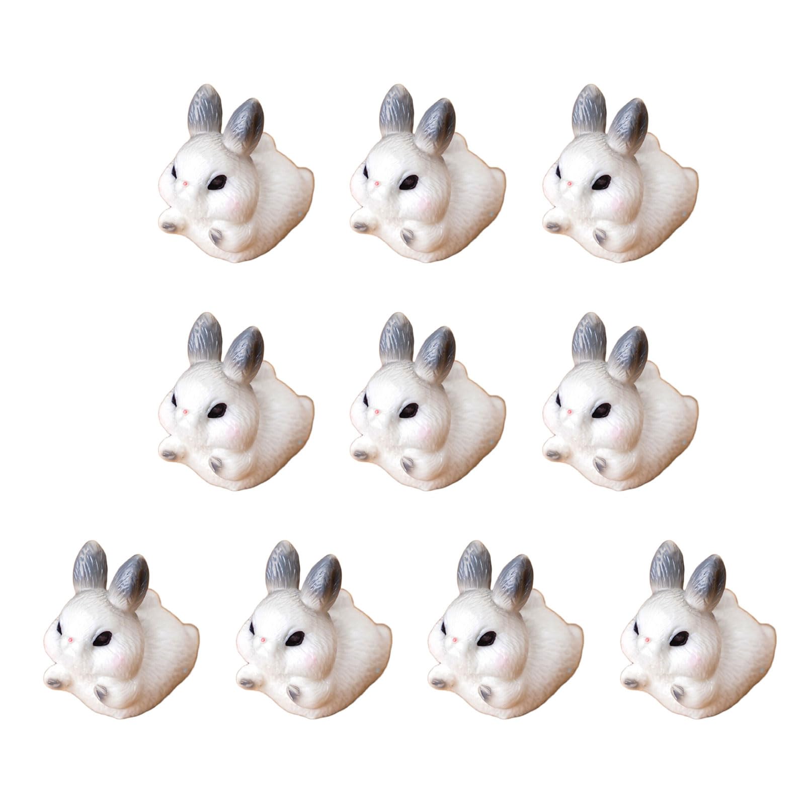 Tsophreniq Easter Animal Figurines Set of 10 Miniature Animal Statues for Creative Decorations and Potted Plant Easter Decoration