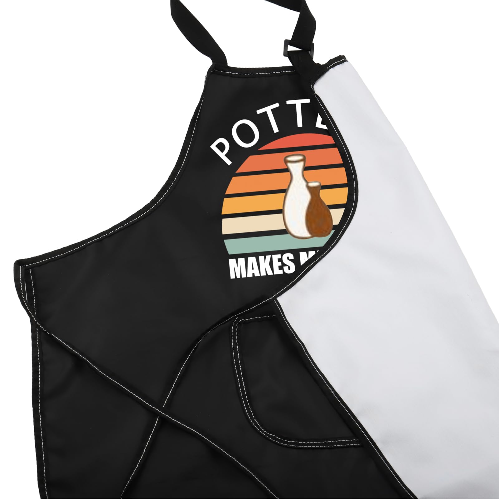 VAMSII Pottery Apron With Pockets - Pottery Lover Gifts - Clay Apron for Potters