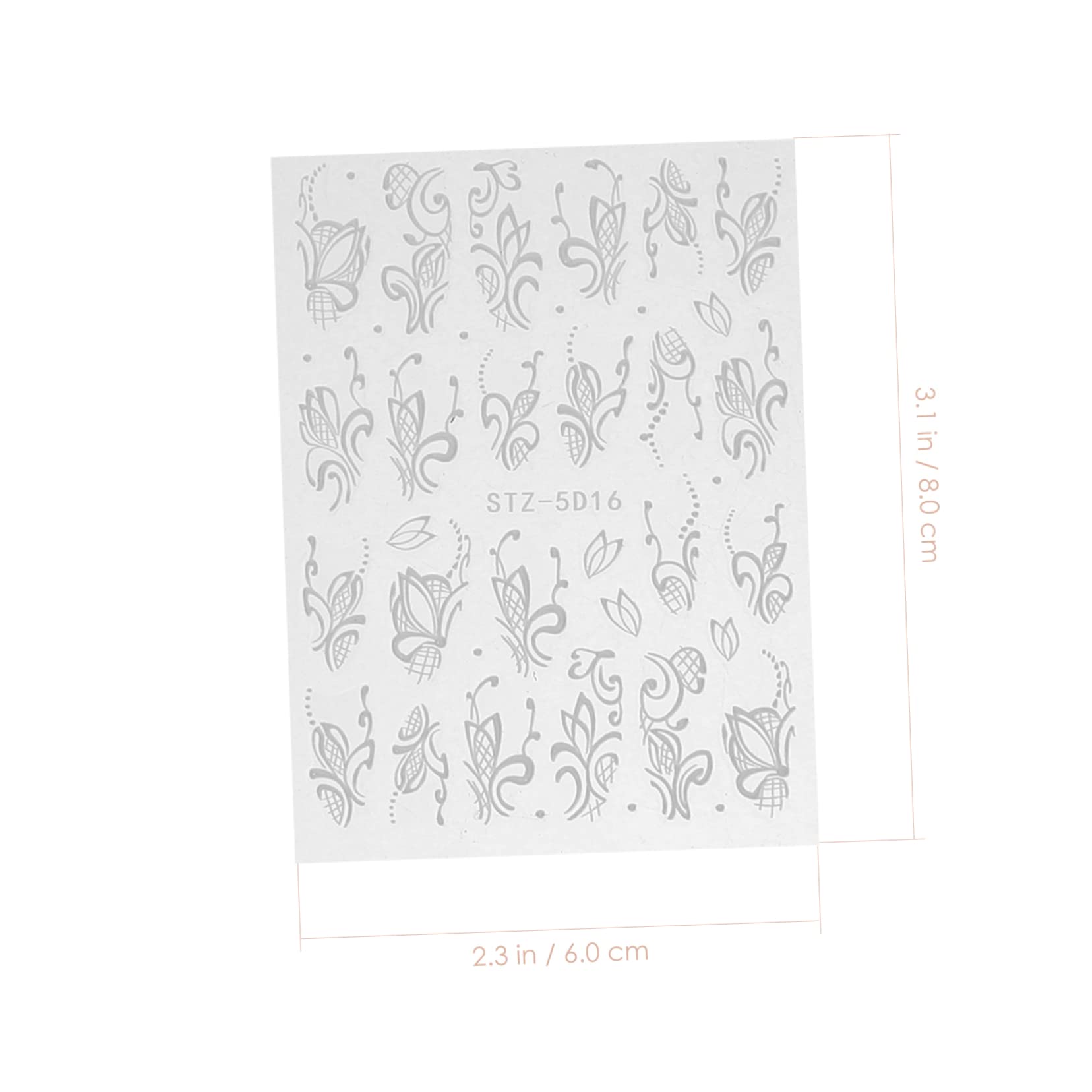 2 Set Adesivi Per Unghie Embossed Flower Nail Stickers Decorazioni Per Nail Art Set Per Feste E Speciali Sicuri E Impermeabili Facili Applicare 8 Fogli*2