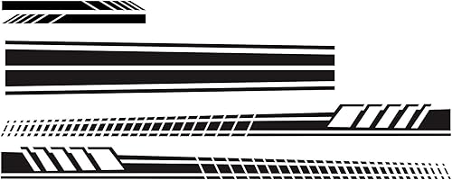 Miniatura 2 de 5 calcomanías deportivas de rayas de carreras para automóvil, diseño de camión GM para decoración de puerta o espejo retrovisor, accesorios de