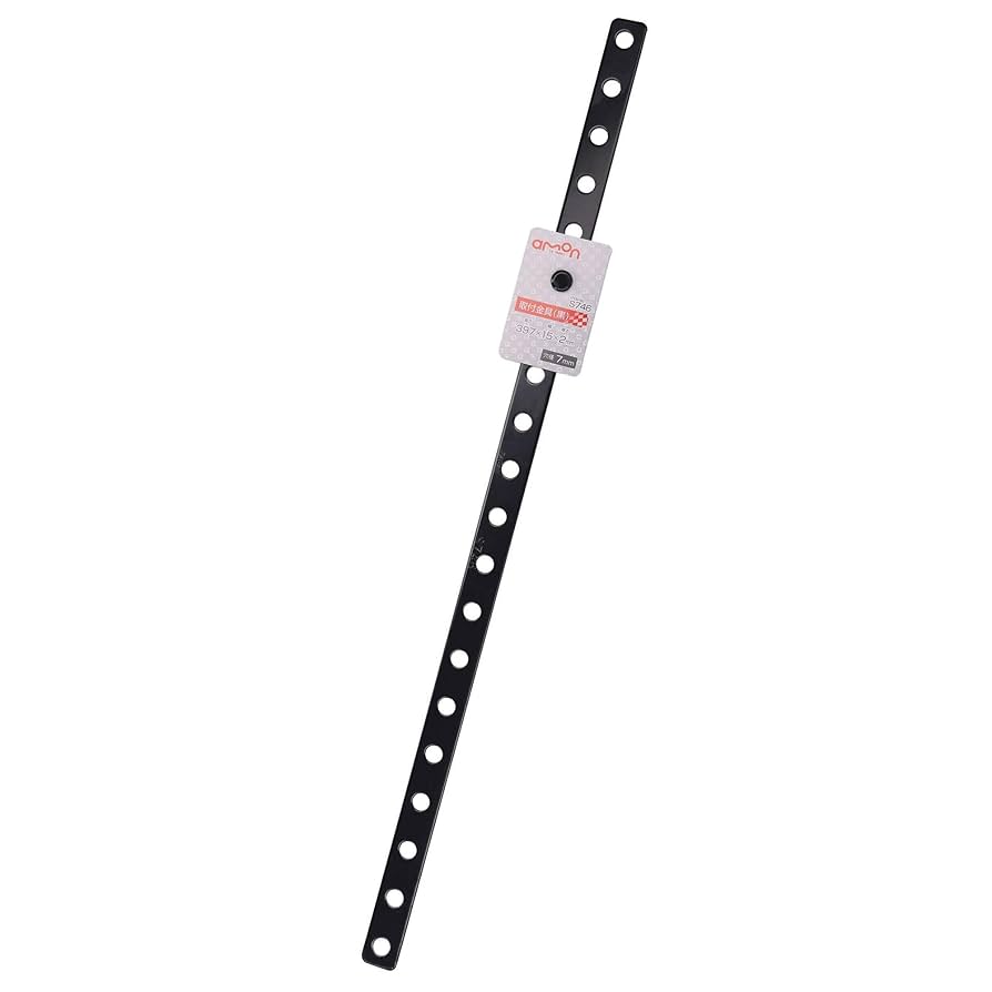 Amazon | エーモン(amon) 取付金具 黒 穴径7mm 15×397mm バイク