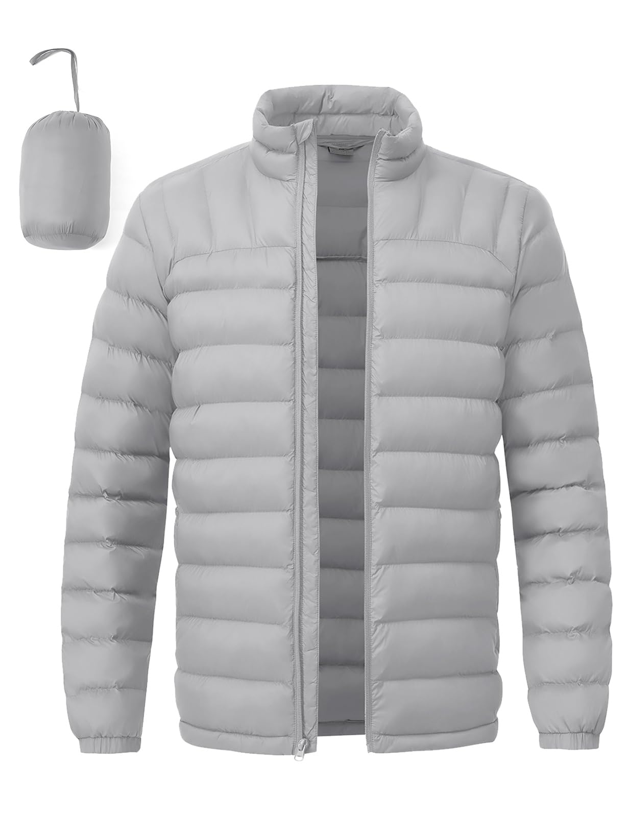 BGOWATU Men's Lightweight Packable Puffer Jacket Warm Winter Jacket for Men Down Alternative Puffy Coat