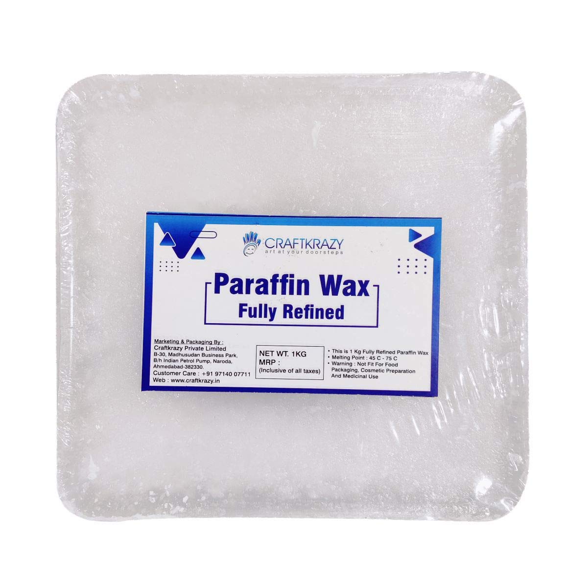 Craft Krazy Paraffin Wax for Candle Making 1 kg | DIY Candle Wax for Candle Making for Art and Craft (1 kg, Paraffin)
