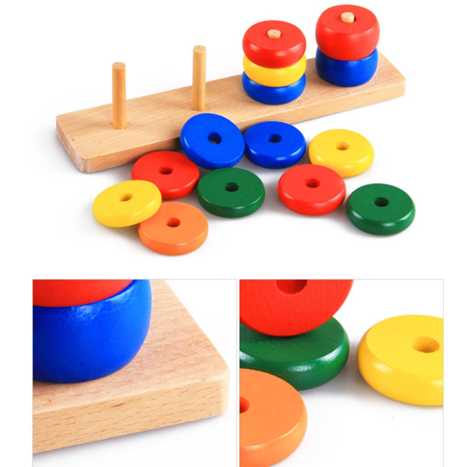 Drewniany zestaw do sortowania kształtów Montessori 8 w 1, edukacyjne klocki geometryczne do dopasowywania dla małych dzieci
