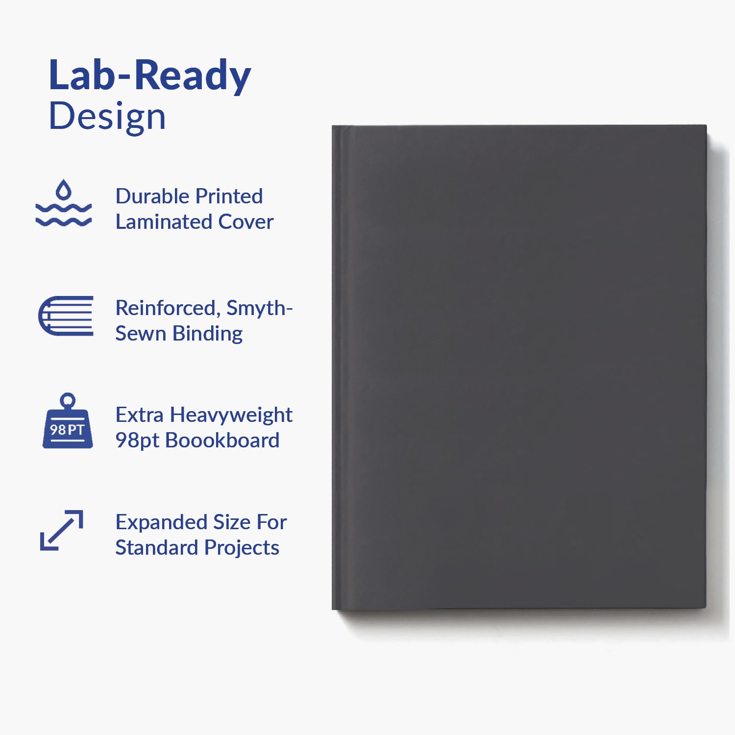 Vela Advanced Hardcover laboratorio notebook/22,9 x 29,8 cm/128 pagine/ultra lay-flat binding/rinforzato Hardcover custodia/cover/105GSM rivestito in nylon resistente all' usura e spessa Grid +