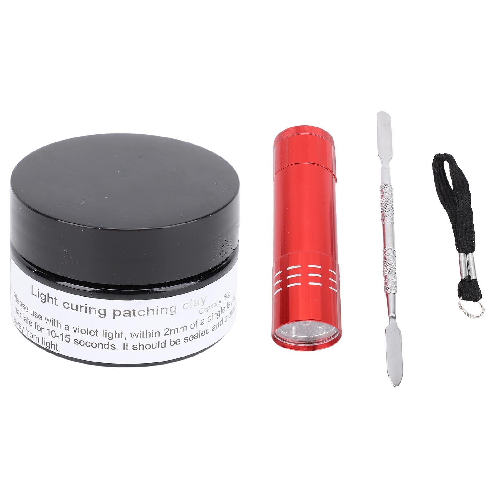 Light Curing Putty, Fast Curing Clay Quick Filler 50g Multi Purpose Repair Kit with Scraper, for 3D Prints Crafts Nails