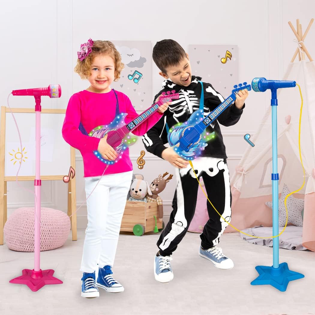 TAKIHON Guitar and Microphone Set for Kids