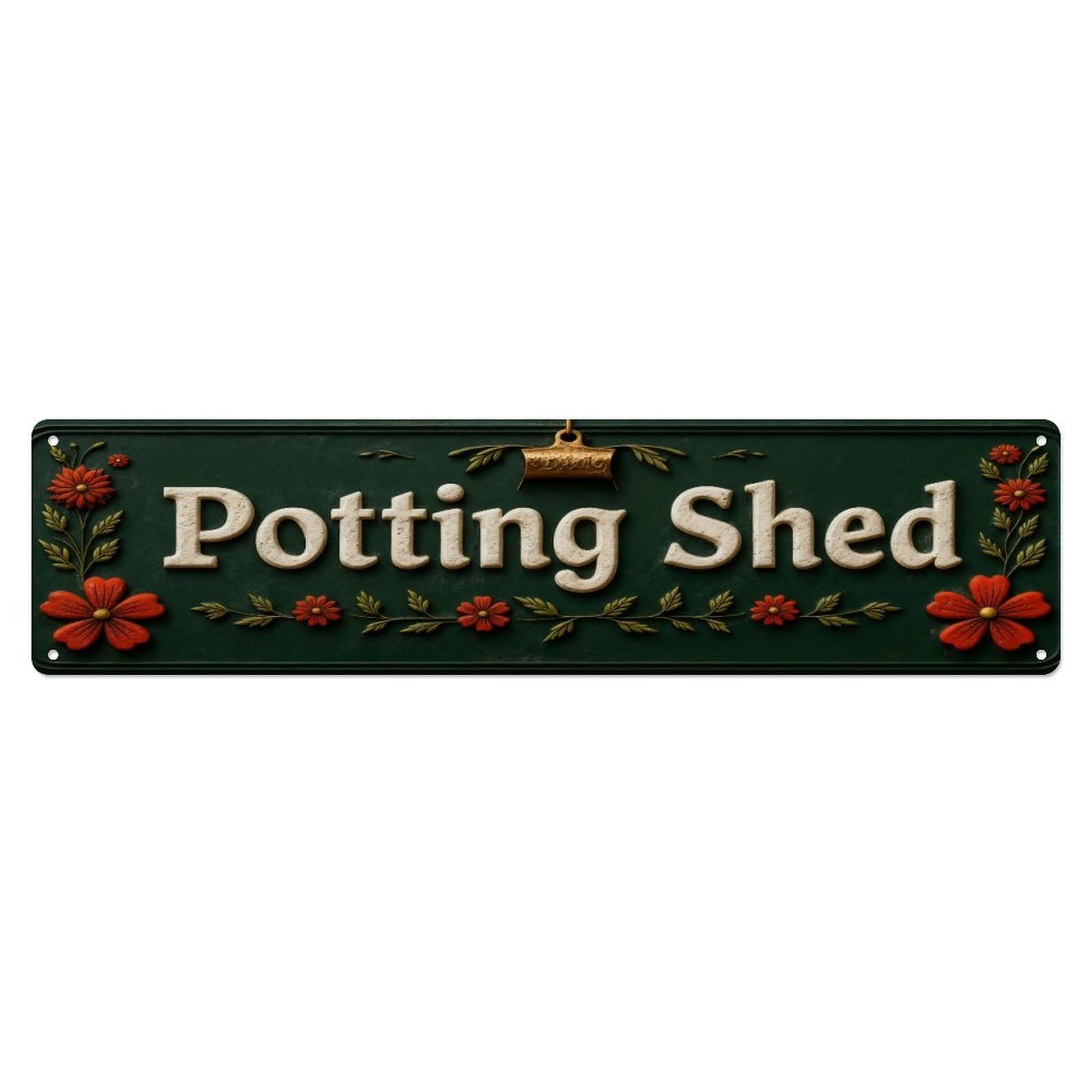 Floral Garden Sign Pattern Metal Tin Sign Plaque