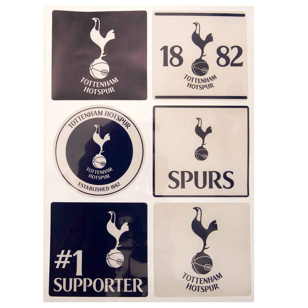 Tottenham Hotspur FC Set de Etiquetas del Coche Pack de 6 Marino Blanco