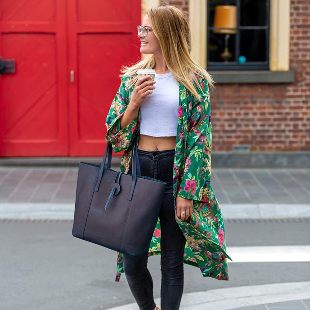 S-ZONE Vintage Genuine Leather Tote Bag for Women Large Shoulder Purse Handbag