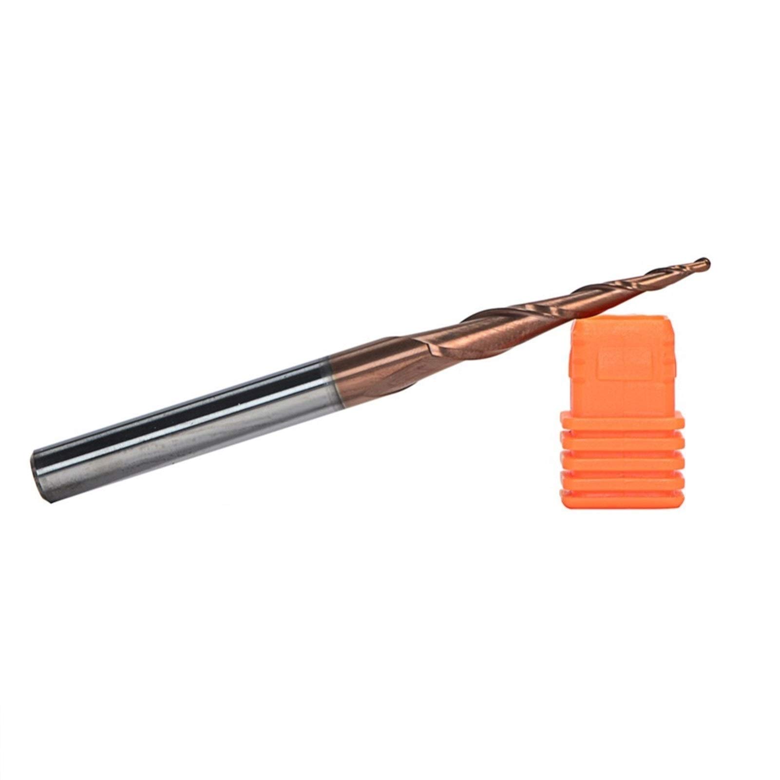 Zxxin-Broca de Fresa, Grabado Router bits Taper Madera Metal Fresas de Endmill, Nariz de carburo sólido Bola cónico Molinos de Extremo, Talla bit, Accesorios (Dimensions : R2.0 47 100 D8 HSi)