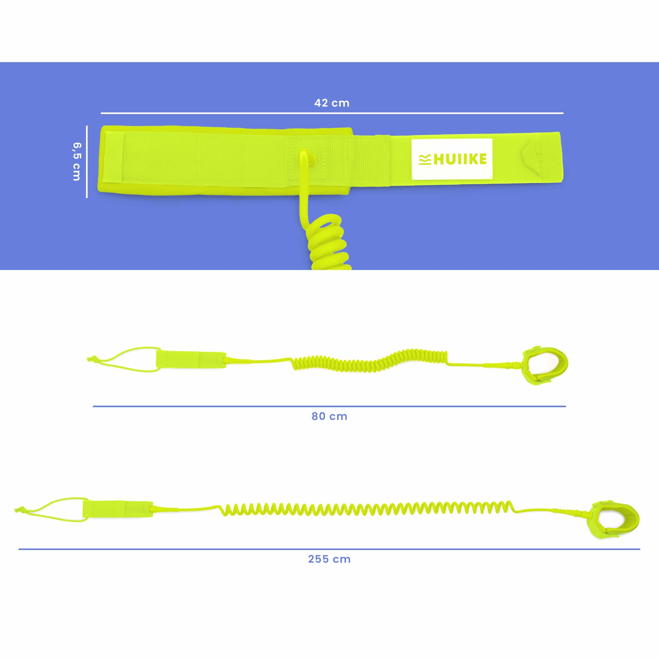 HUIIKE Leash Paddle Surf Ajustable en Espiral Giro 360º Accesorios SUP Correa Stand Up Paddle Board