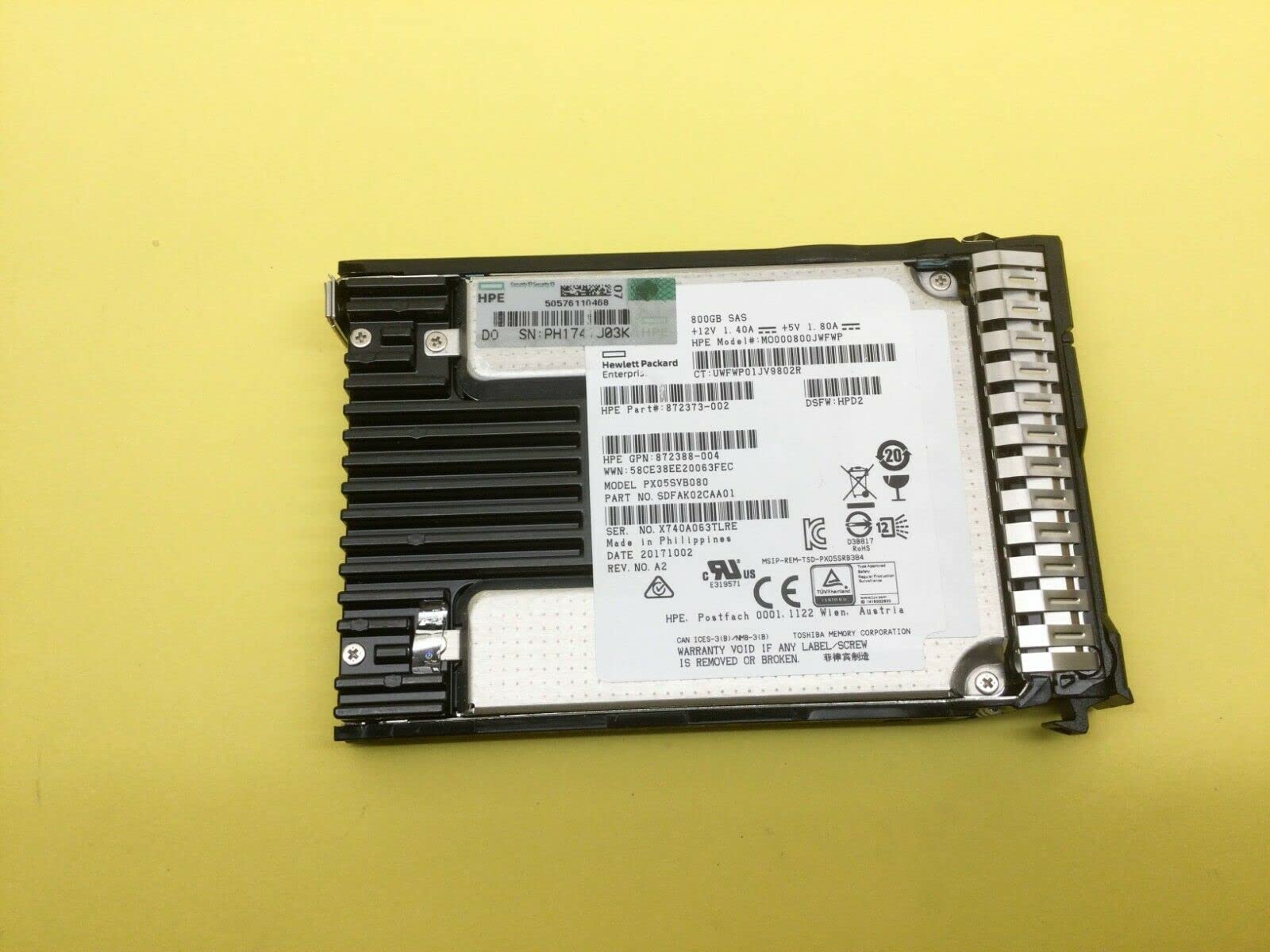 Amazon.com: HEWLETT PACKARD 872373-002 HPE 800GB 12G SFF SAS Hard
