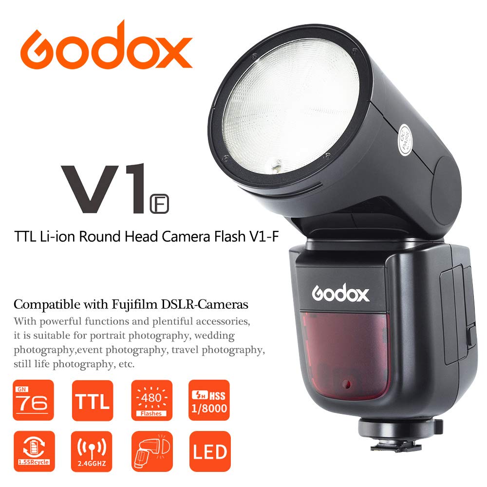 Amazon | GODOX V1-F Fujifilm用 クリップオンストロボ 76Ws TTL ハイ 