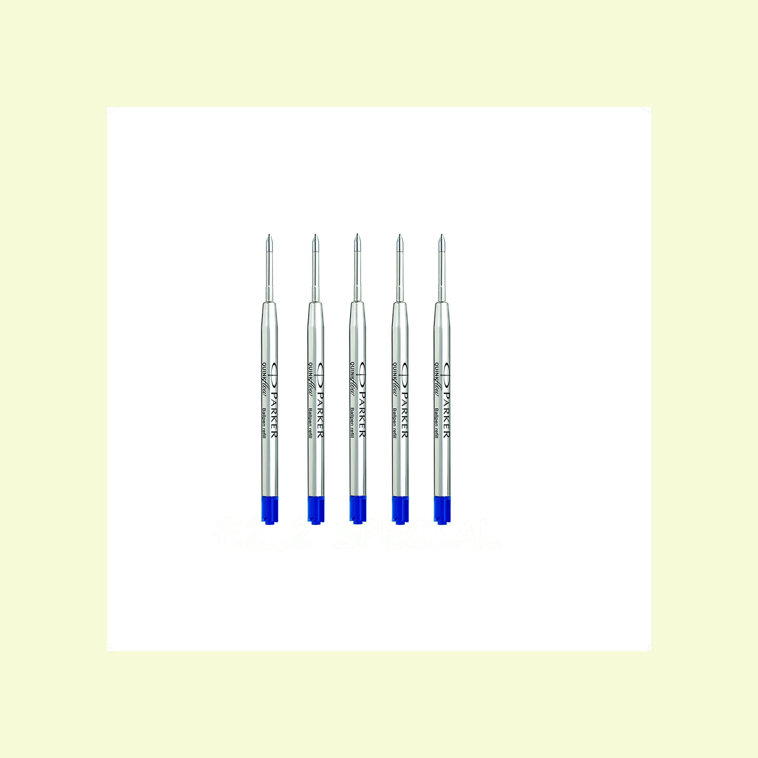 Quinkflow Ink Refill for Ballpoint Pens, Fine Point, Blue Pack of 6 Refills (1782468) by Parker