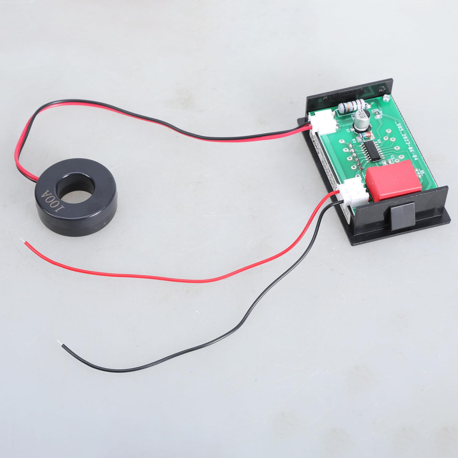 Easy Installs AC 100A Current Meter with Clear LCD Screen Laboratory Testing Device for Electricians & Enthusiasts