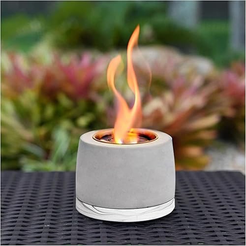 Miniatura 1 de Estufa de mesa  Estufa de fuego portátil de hormigón, mesa pequeña, chimenea de etanol, estufa de mesa de fuego para interiores y exteriores