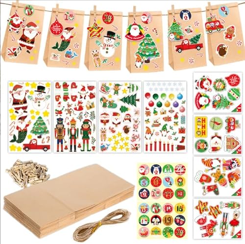 Oulqinyhome 1 DIY Adventskalender zum Befüllen Set