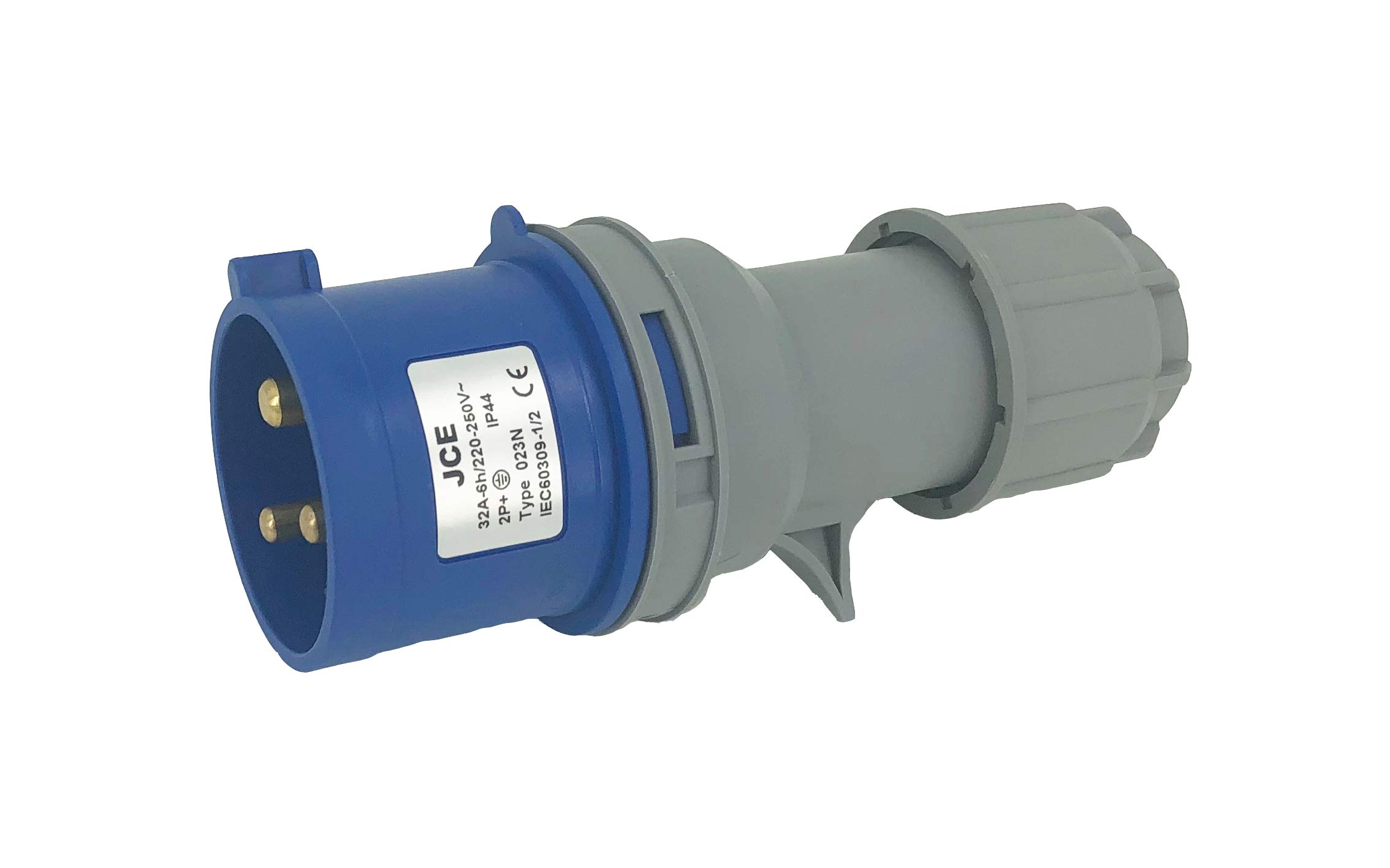JCE 32 Amp 3 Pin Blue Trailing Plug 240V IP44 Splashproof. Caravan Camping Hook Up