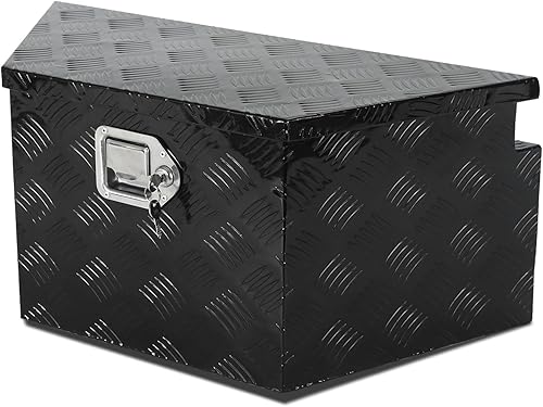 Miniatura 1 de confote Caja de herramientas chapada en aluminio de 26 pulgadas, caja de herramientas para camioneta, remolque, caja de herramientas con lengua,