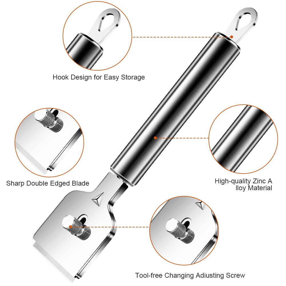 Raschietto Per Vetroceramica Flintronic - 1 Raschietto + 20 Lame Plastica, Per Forno, Colla, Decalcomanie - Foto 14