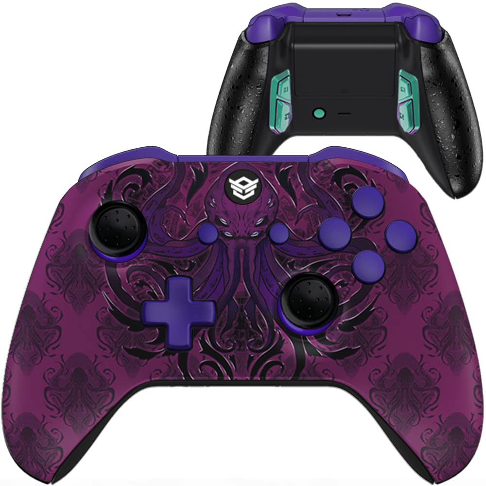 HEXGAMING ULTRA ONE Wireless Controller for Xbox Series X & S, for Xbox One, for Windows 7/8/10-4 Remap Back Paddles - Hair Triggers - Interchangeable Thumbsticks - 6 Profiles - Chaos Purple