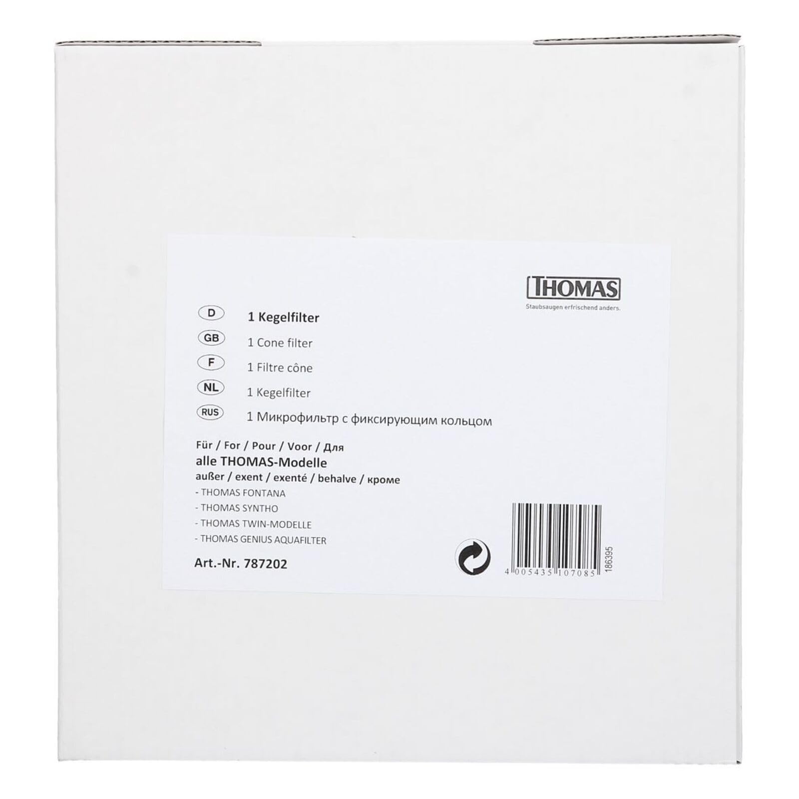 LUTH Premium Profi Parts Thomas 787202 - Filtro de espuma para aspiradora