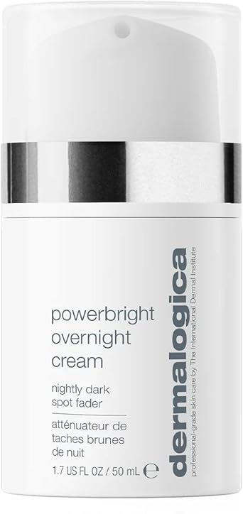 Dermalogica PowerBright Overnight Cream - Fades Dark Spots, Nourishing Nighttime Moisturiser with Niacinamide, Vitamin C, for Skin Texture, Antioxidant Protection & Fine Line Reduction, 50ml