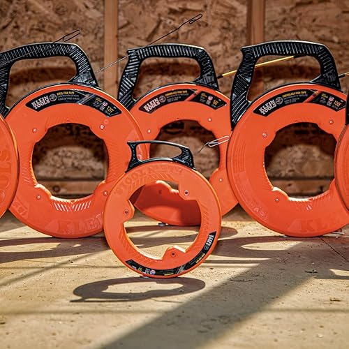 Miniatura 15 de Klein Tools 56331 - Cinta pasacable, extractor de alambre de acero con doble punta de bucle, carcasa y mango optimizados, 1/8 pulgada x 50 pies