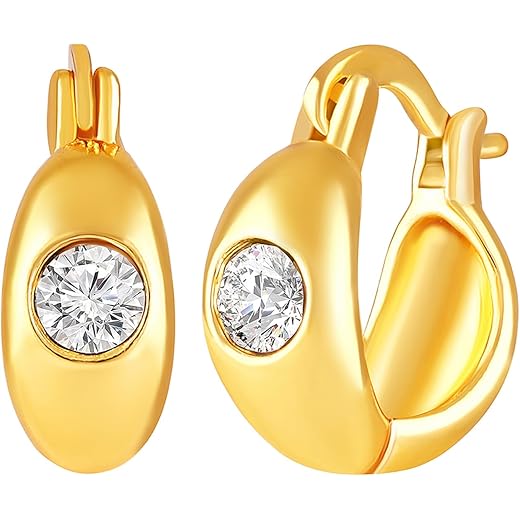 Gold Plated Crystal Kaju Bali Earrings