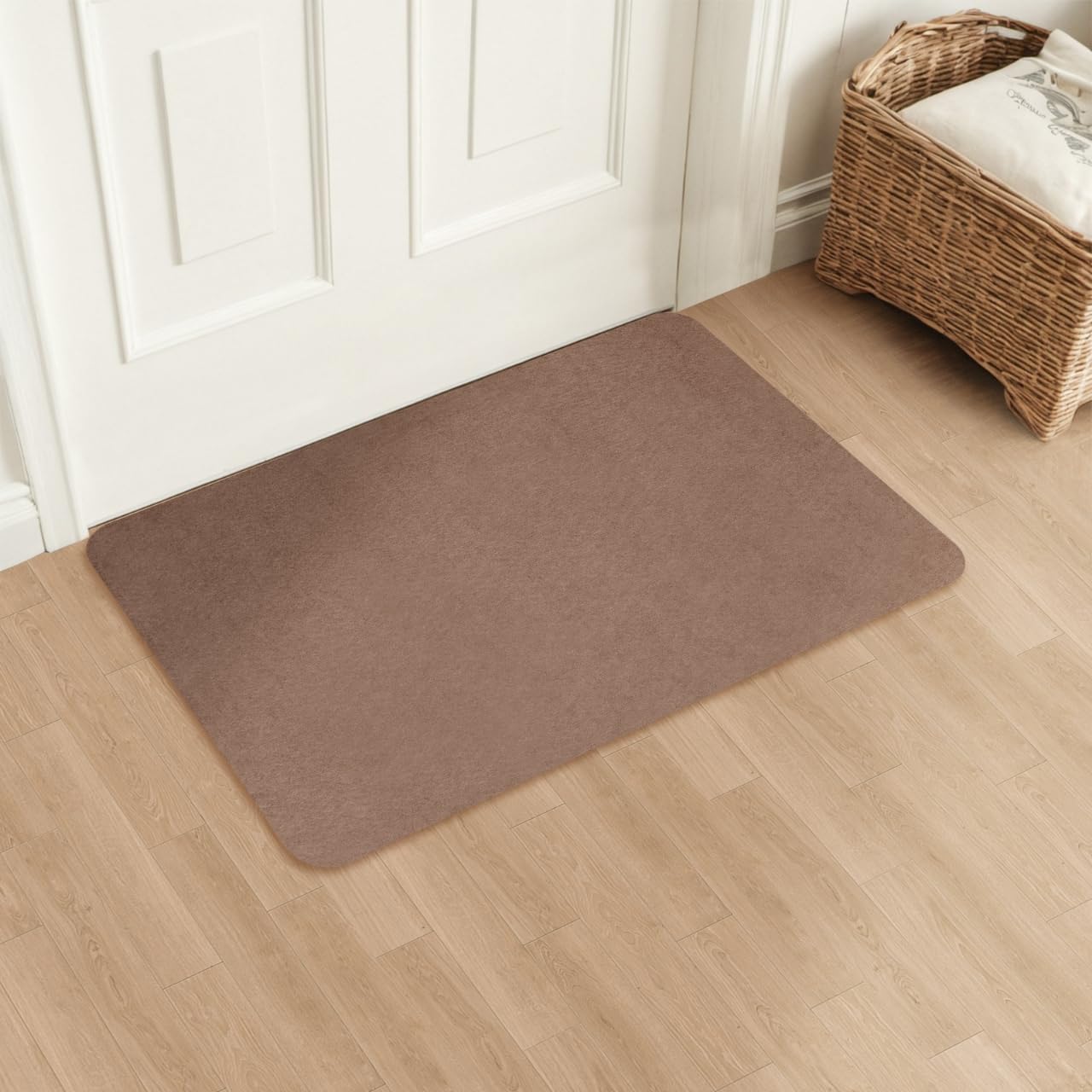Wycieraczka wewnętrzna 60 x 90 cm, zmywalna mata zatrzymująca brud, super cienka mata pod drzwi wejściowe, antypoślizgowy dywanik zatrzymujący brud, trwały dywan, chłonny chodnik kuchenny,