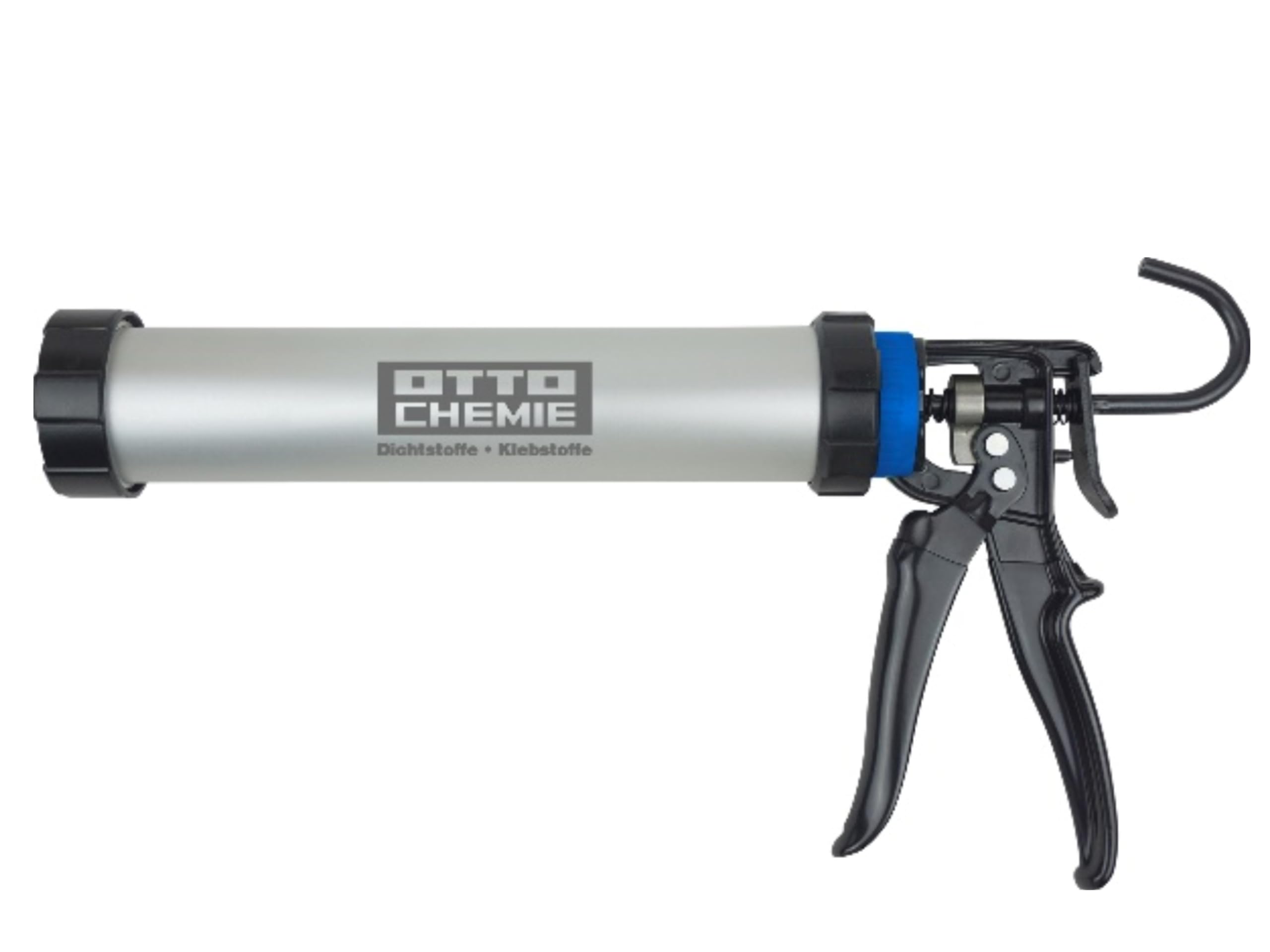 OTTO pistolet do wyciskania ręcznego H 400 | profesjonalny pistolet na kartusze do worków z folii aluminiowej 400 ml i kartuszy 310 ml | obrotowy cylinder aluminiowy | przełożenie 17:1