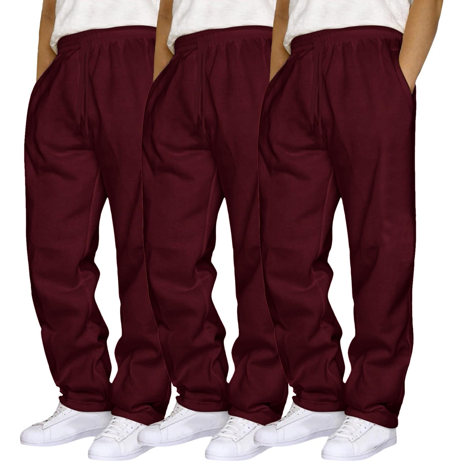 Generisch Jogginghose Herren Lang Jogginghose Freizeithose Sporthose Polyester Atmungsaktiv Freizeithose Sporthose Extra lang Fitnesshose Jogpants Fußballhose Herren Baumwolle Trainingshose