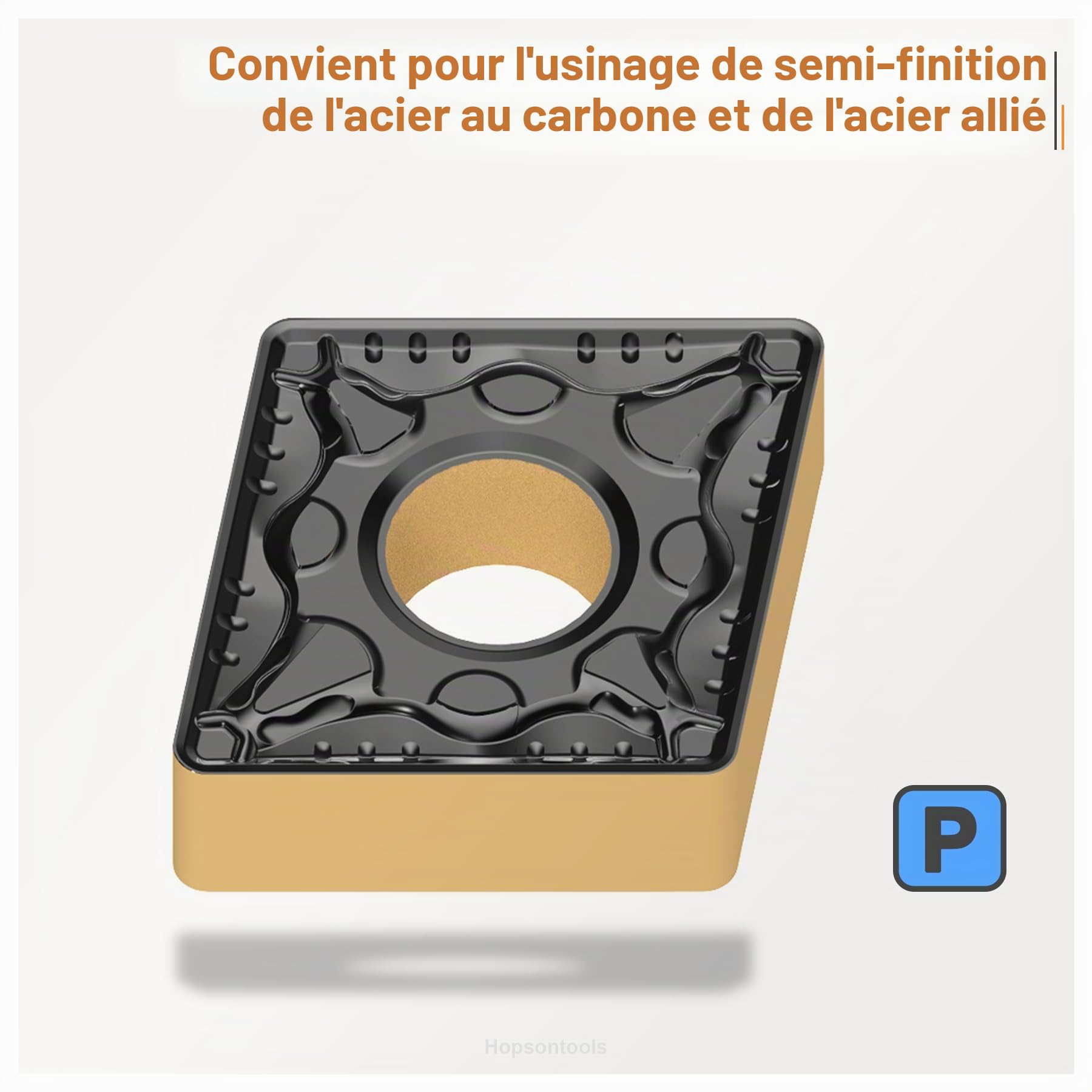 Plaquette de tournage CNC CNMG120404/ CNMG431 pour acier semi fini, tournage mécanique, 10 Pièces.