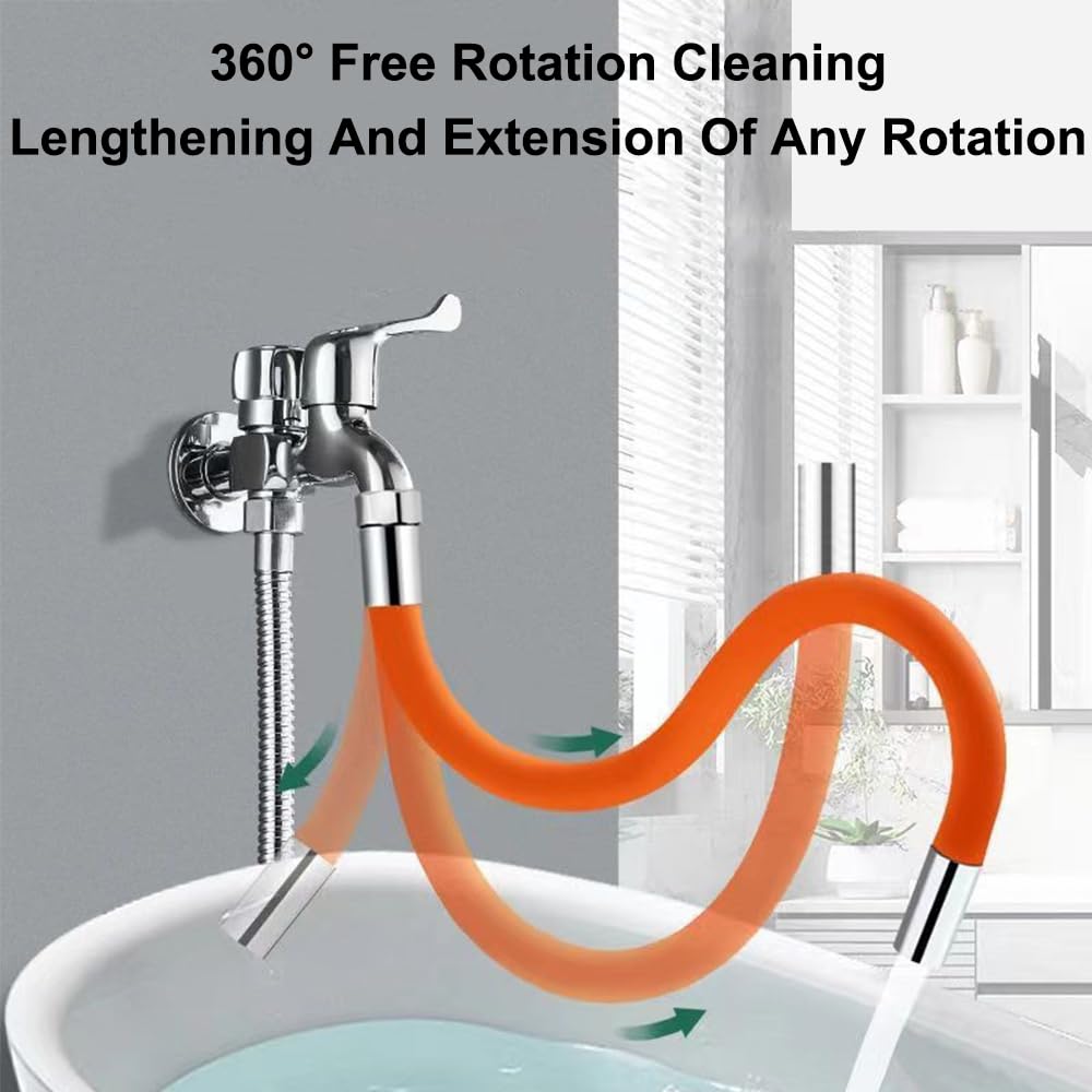 Tubo de extensión universal de espuma, 30 cm, 360°, extensor de extensión de grifo de flexión libre, tubo de extensión ajustable para grifo de fregadero