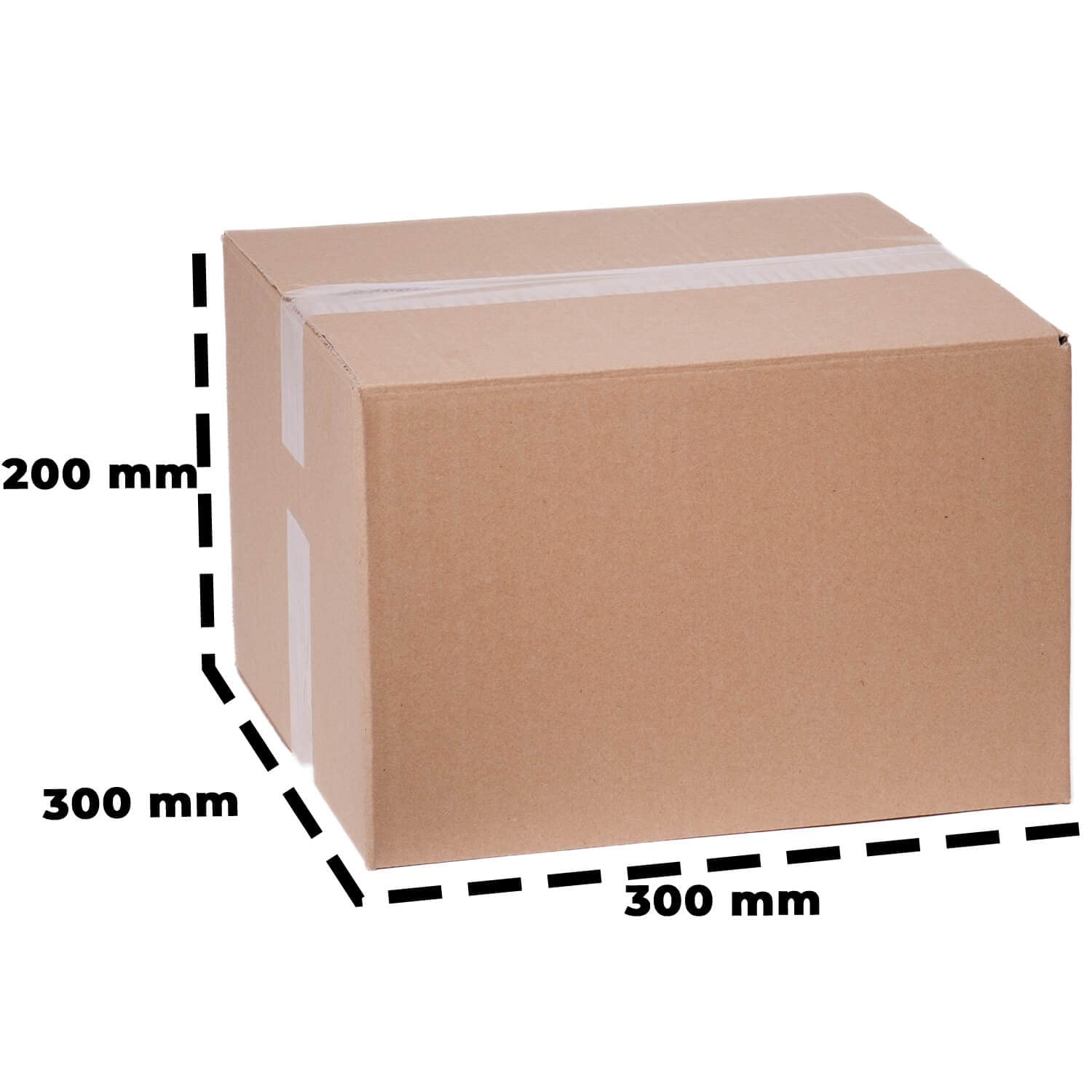 smiley pack 100 Stück Faltkartons 300 x 300 x 200 mm braun KK31 Versandkarton Verpackungskartons 30 x 30 x 20 cm aus Wellpappe 1 wellig Karton Pappkarton Versandbox Paket Päckchen