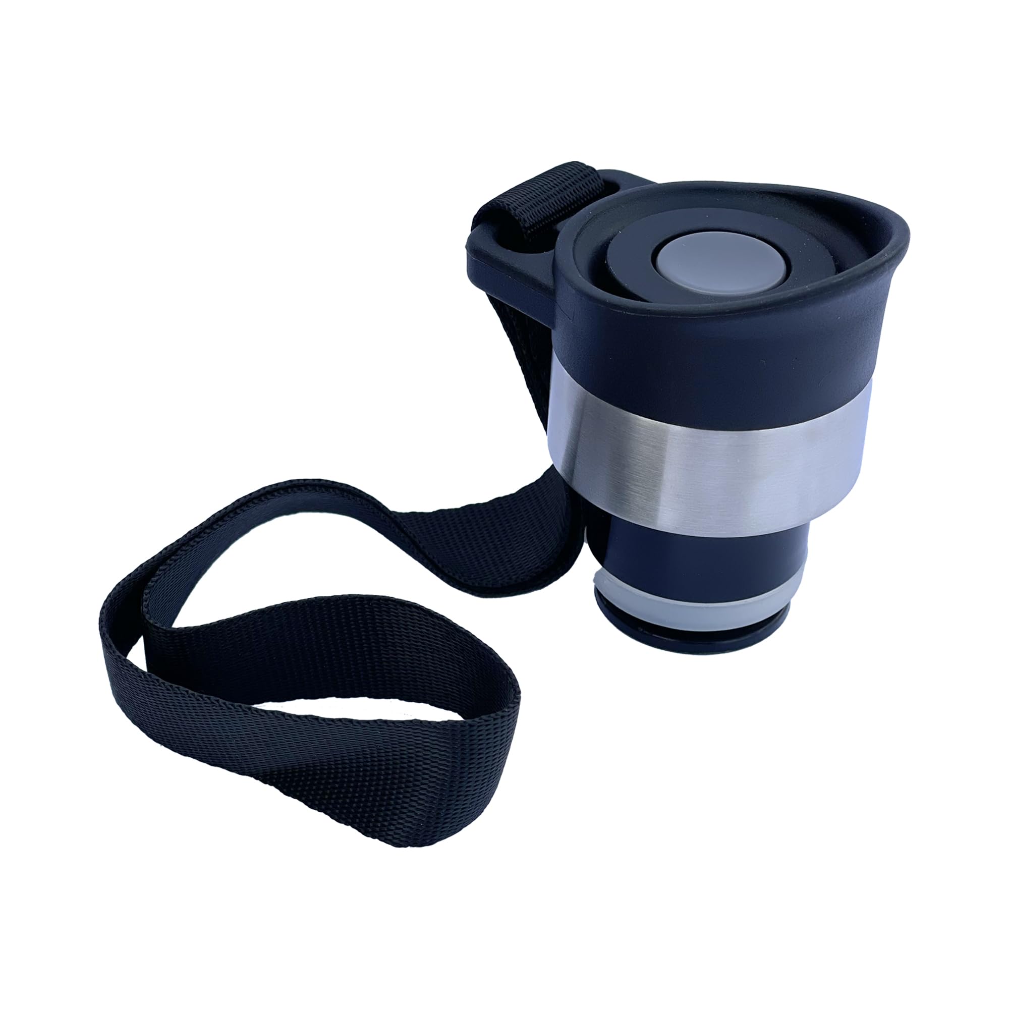 Pure Hydration – Click and Sip Sports Lid - for Stainless Steel Bottles, No Spill Water Bottle Lid, Sports Bottle Replacement Lid for Children and Adults, Leak Proof with Carry Handle Strap