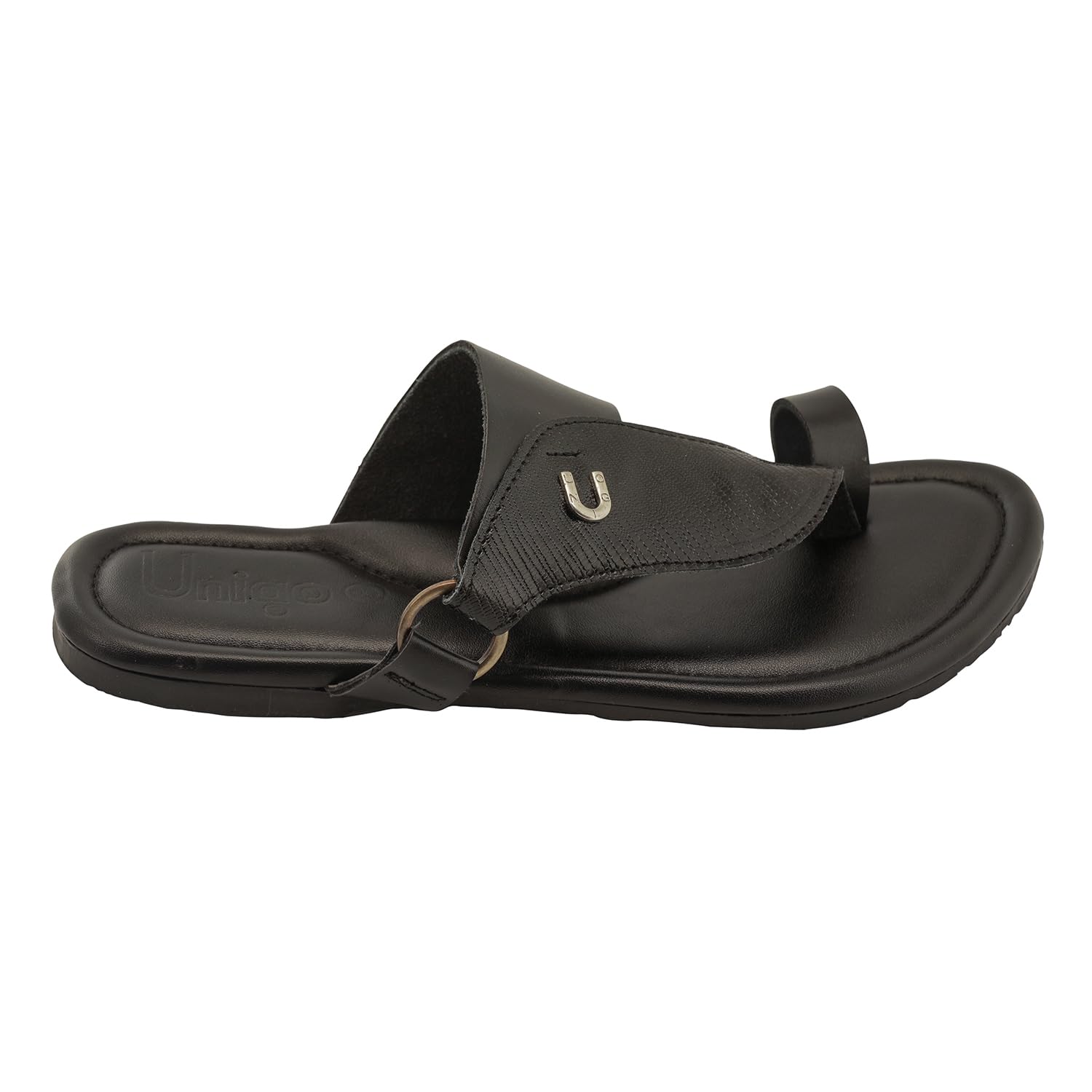 Unigo Aruba Leather Chappals For Men | Stylish & Comfortable Slippers For Men | Lightweight and Durable | Mens Ethnic Chappal | Sleepers for Everyday Wear |Ideal for Casual,Active Use |Size-12,Black (B0CVM6LTC8) Amazon Price History, Amazon Price Tracker