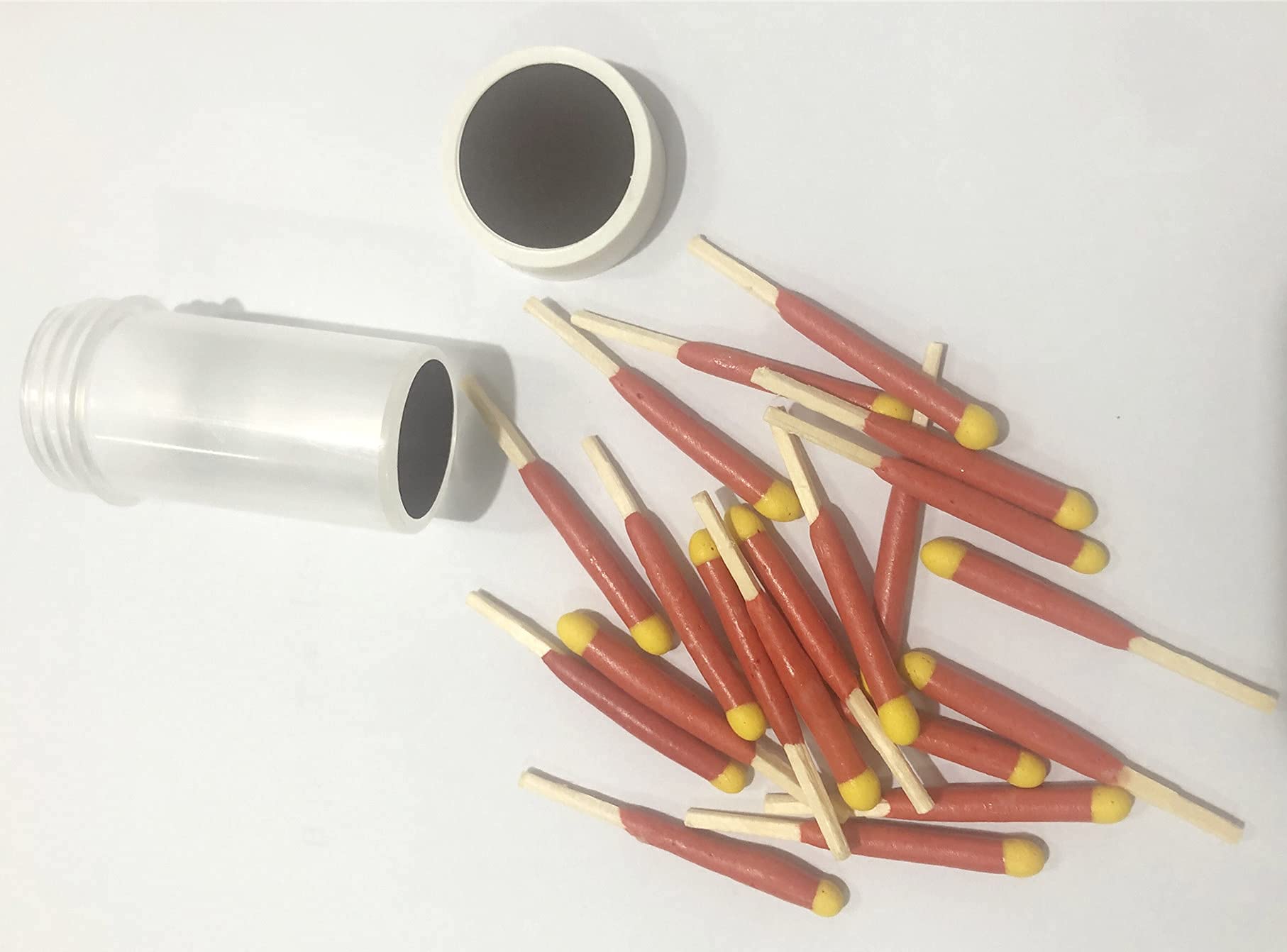 Cerillas resistentes al viento, resistentes al agua, portátiles, resistentes al viento, resistentes al agua, con cabeza grande, en recipiente impermeable, portátil, para camping (5 unidades)