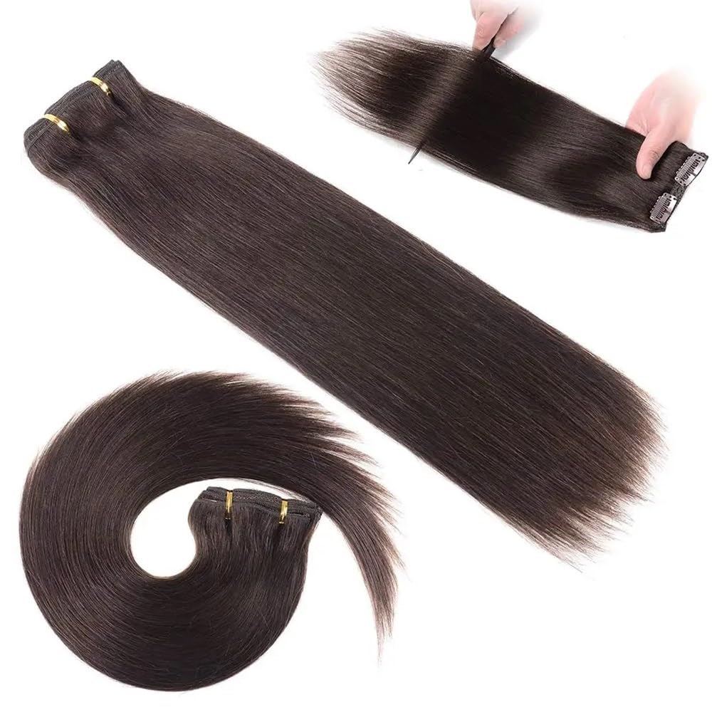 Dopinki z prawdziwych włosów Remy, gładkie, naturalne, grube, 8 sztuk, 120 g, 40-66 cm, naturalne włosy remy, gładkie, naturalne, grube, 8 sztuk