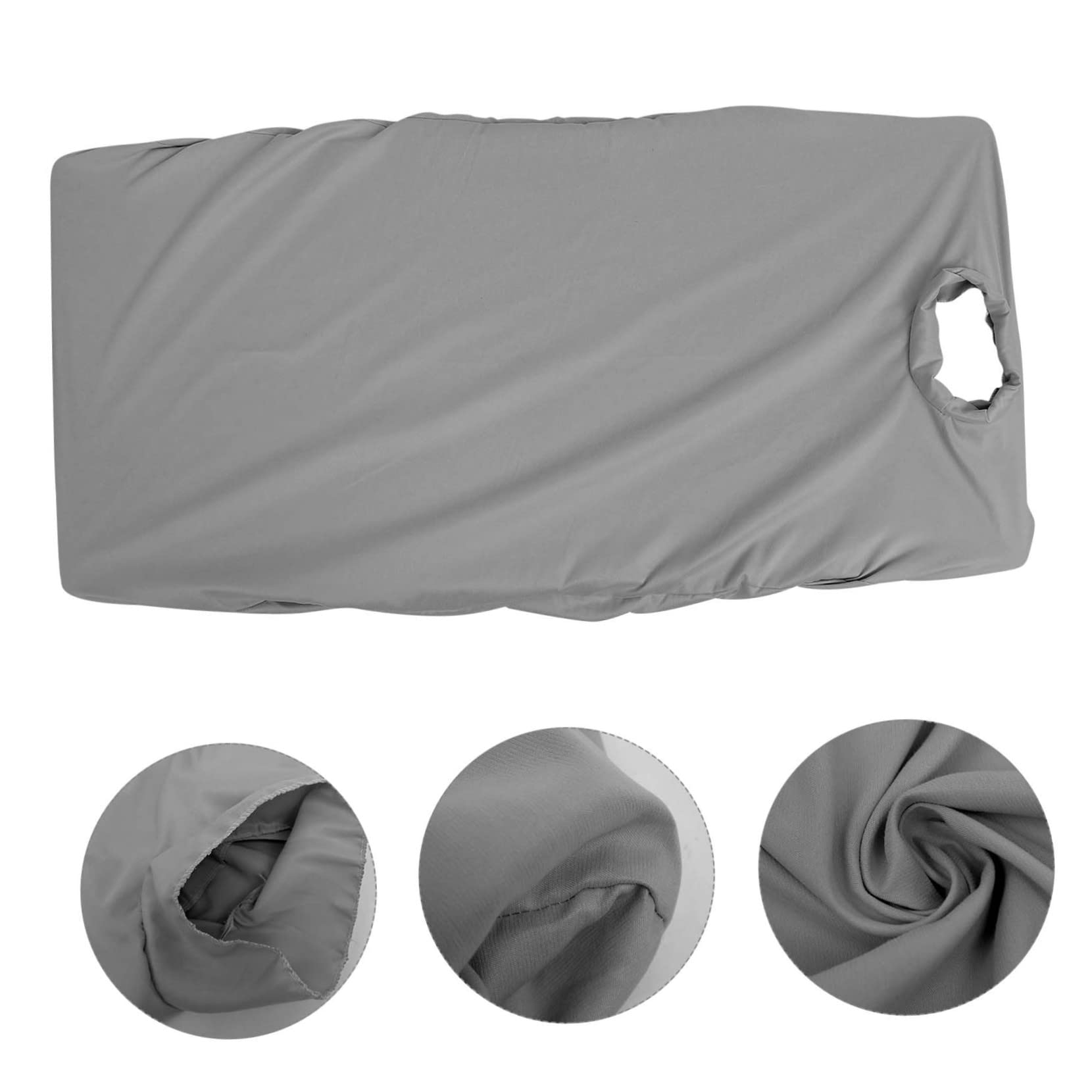 PartyKindom Professional Spa Table Cover Washable Massage Bed Sheet Grey Fit for Beauty Salons