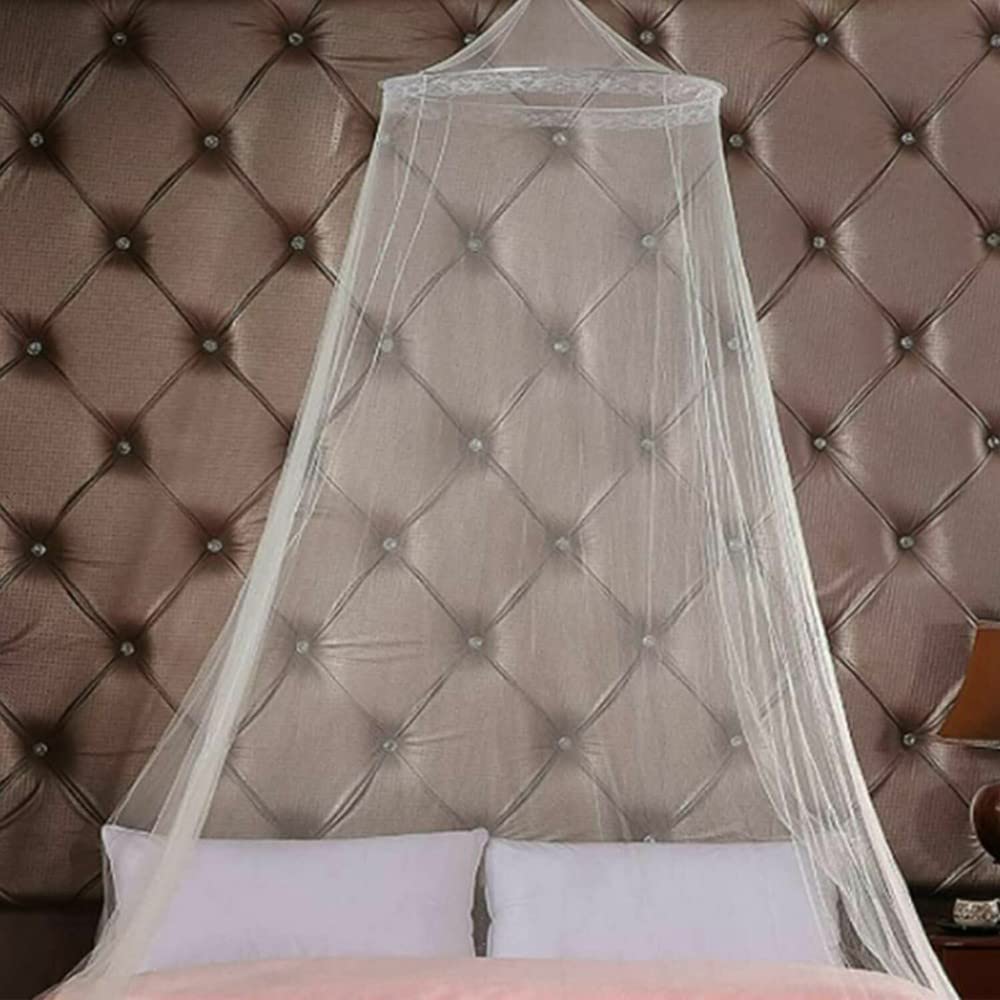 FAST WORLD SHOPPING ® Zanzariera Per Letto Matrimoniale A Baldacchino Tenda Di Protezione Mosquito Killer Telo Zanzare