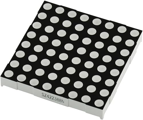 IIVVERR Tubo cuadrado LED celosía 8 x 8 módulo común de matriz de puntos rojos cátodo 2.362x2.362 in (Tubo de celosía LED cuadrado 8 * 8 Módulo de