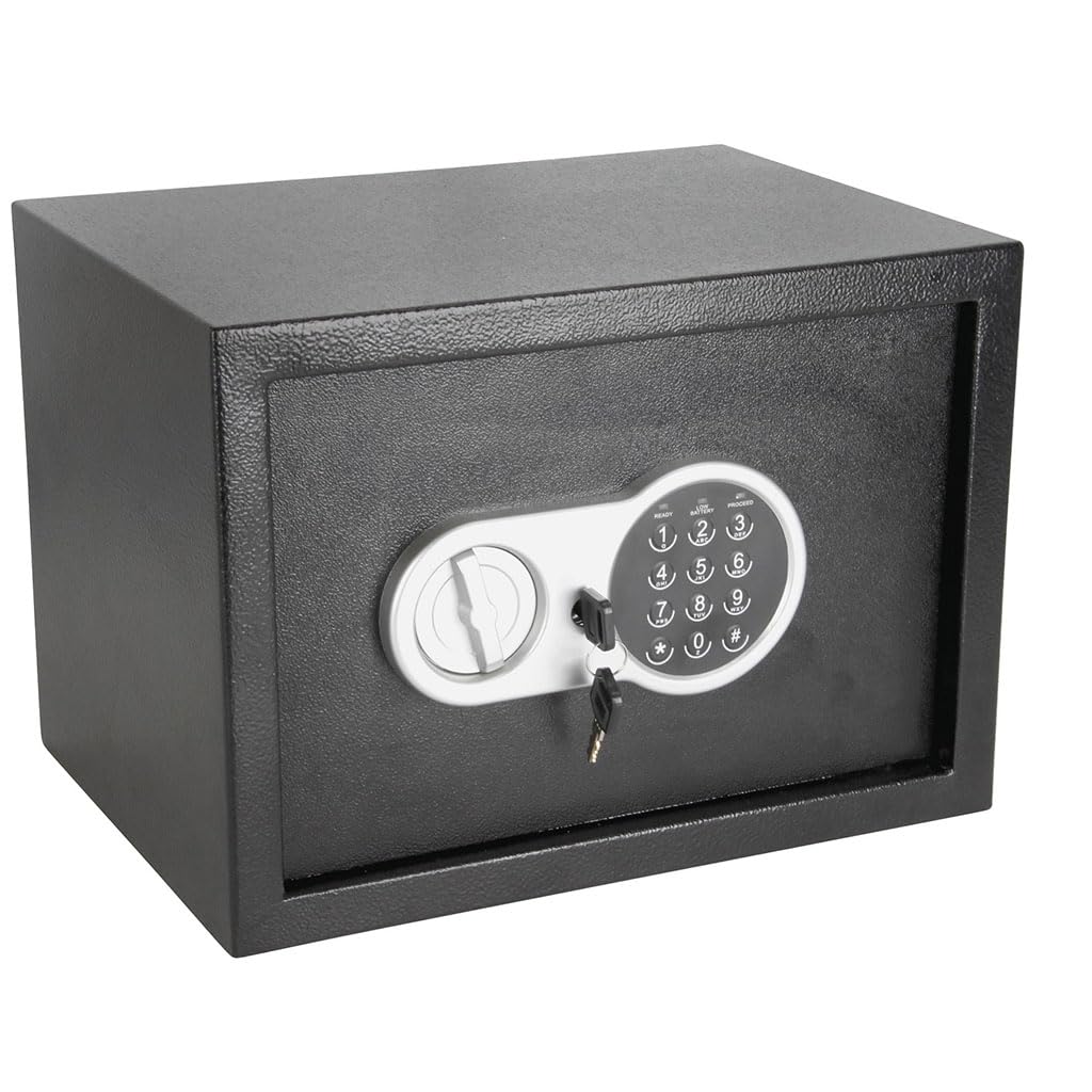 Cogex 80876, Cassaforte di sicurezza con codice digitale, Grigio (grau)