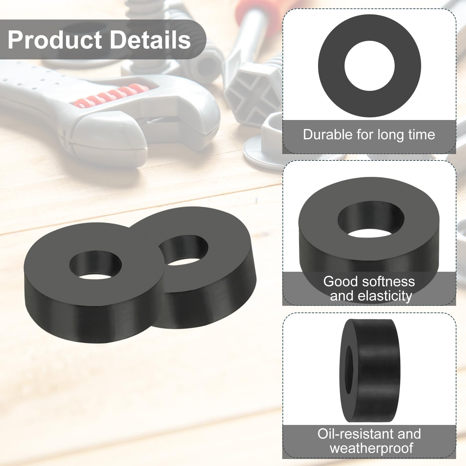 PATIKIL Multi Purpose Rubber Spacer - Image 3