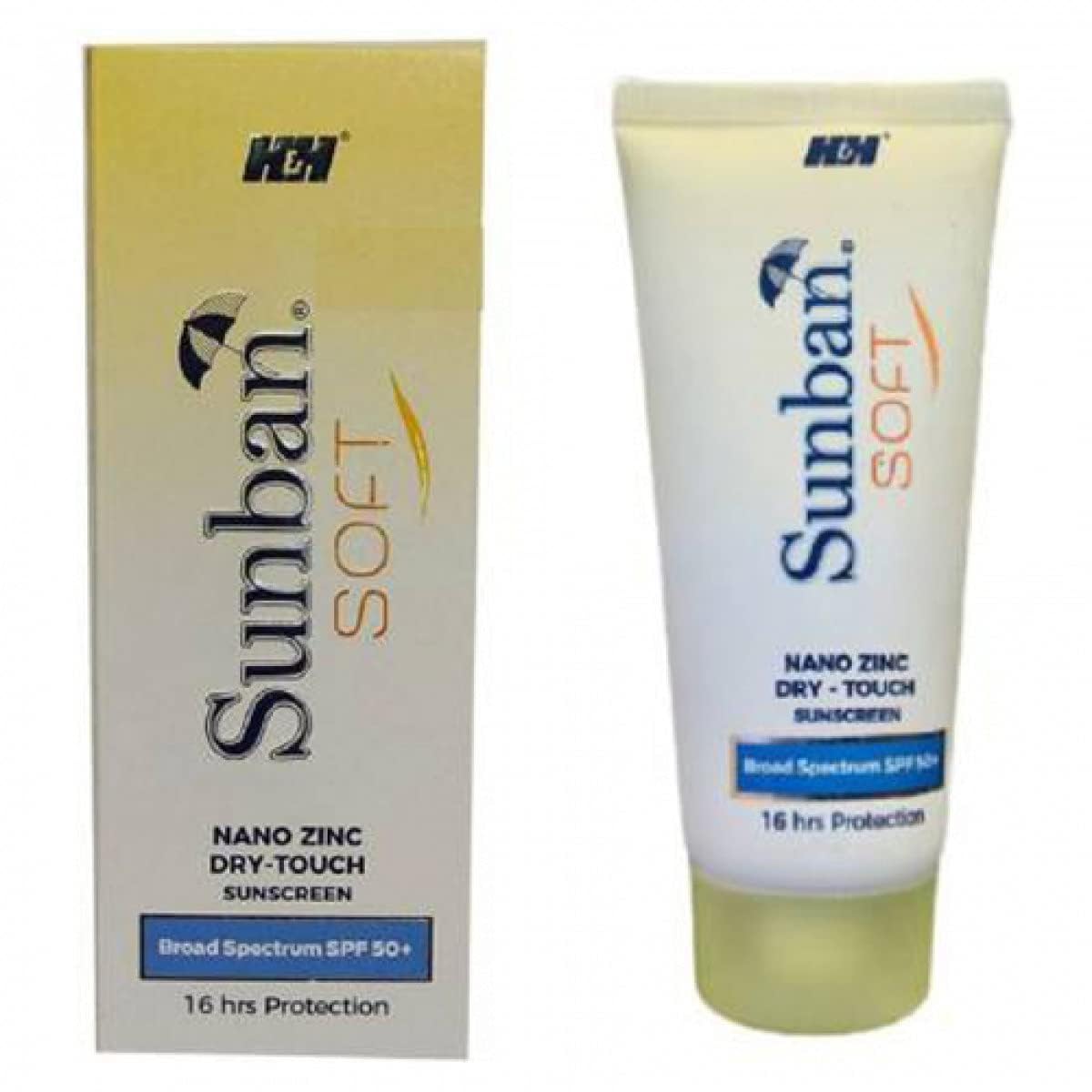 Sunban Soft Nano Zinc Dry-Touch Sunscreen Cream - 75 Gm, Spf, Spf 50