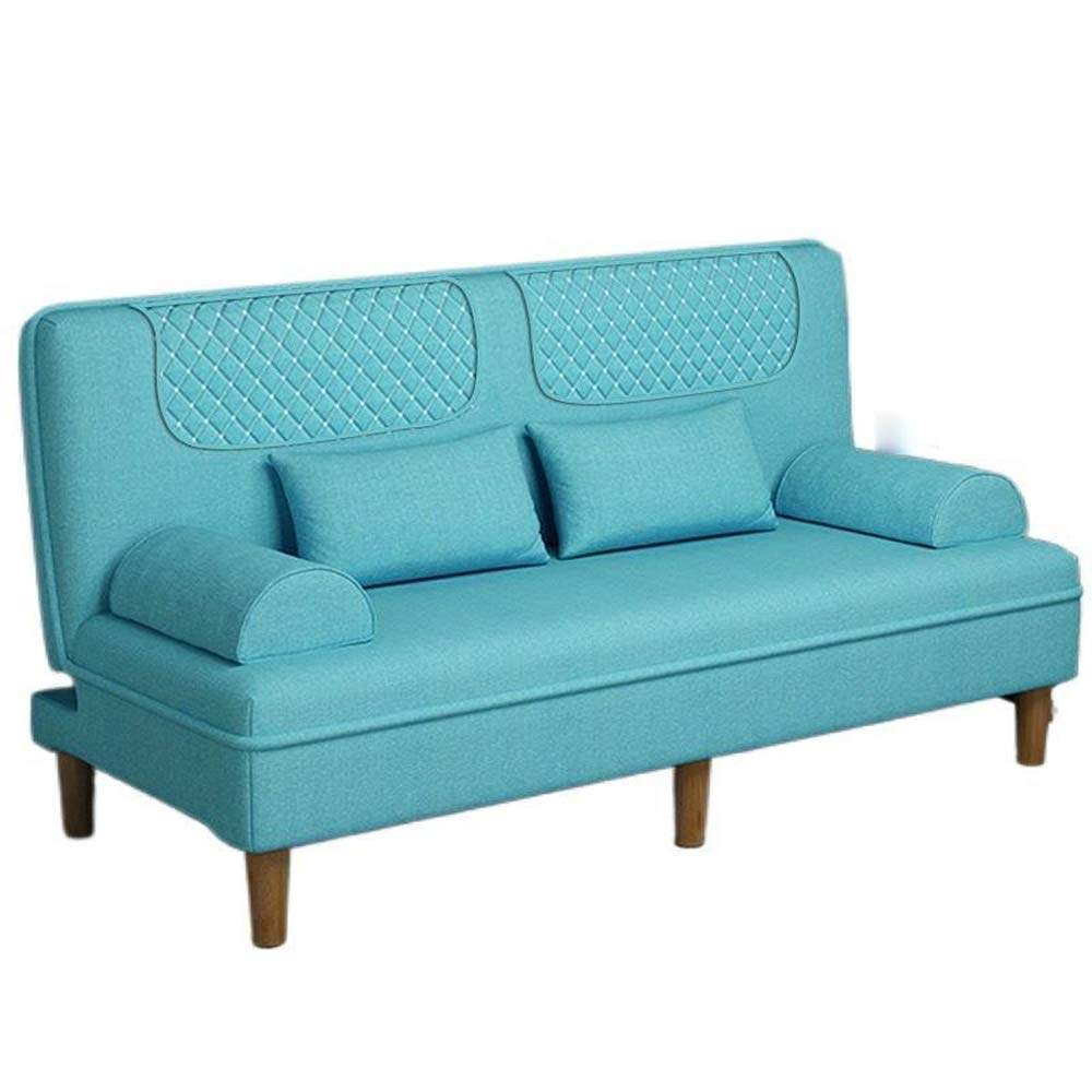 Lazy Sofa Bed Nordic Fabric Sofa Simple Small Apartment Folding Sofa Bed  With 2A+2P)