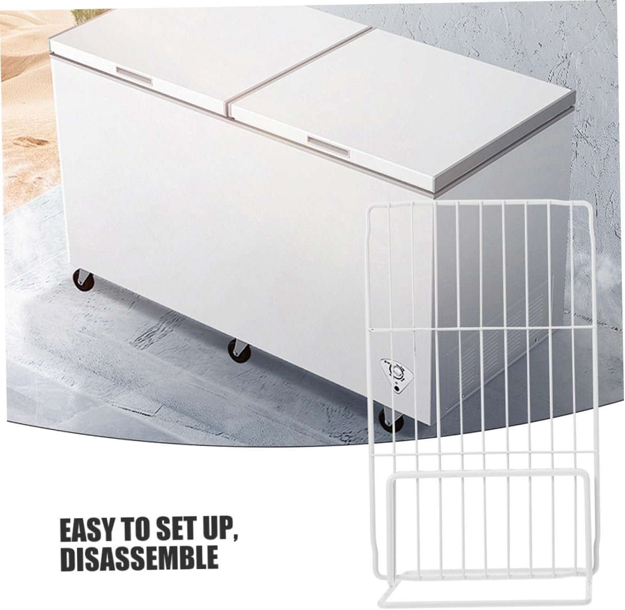 2pcs Refrigerator Adjustable Divider Iron Mesh for Freezer Storage