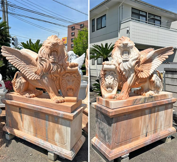 大型　ライオンの壁掛けコンソール　シェルフ　ヴィンテージ　有翼の獅子 大型ライオンの壁掛けコンソールシェルフヴィンテージ有翼の獅子
